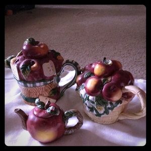 Apple tea pot set